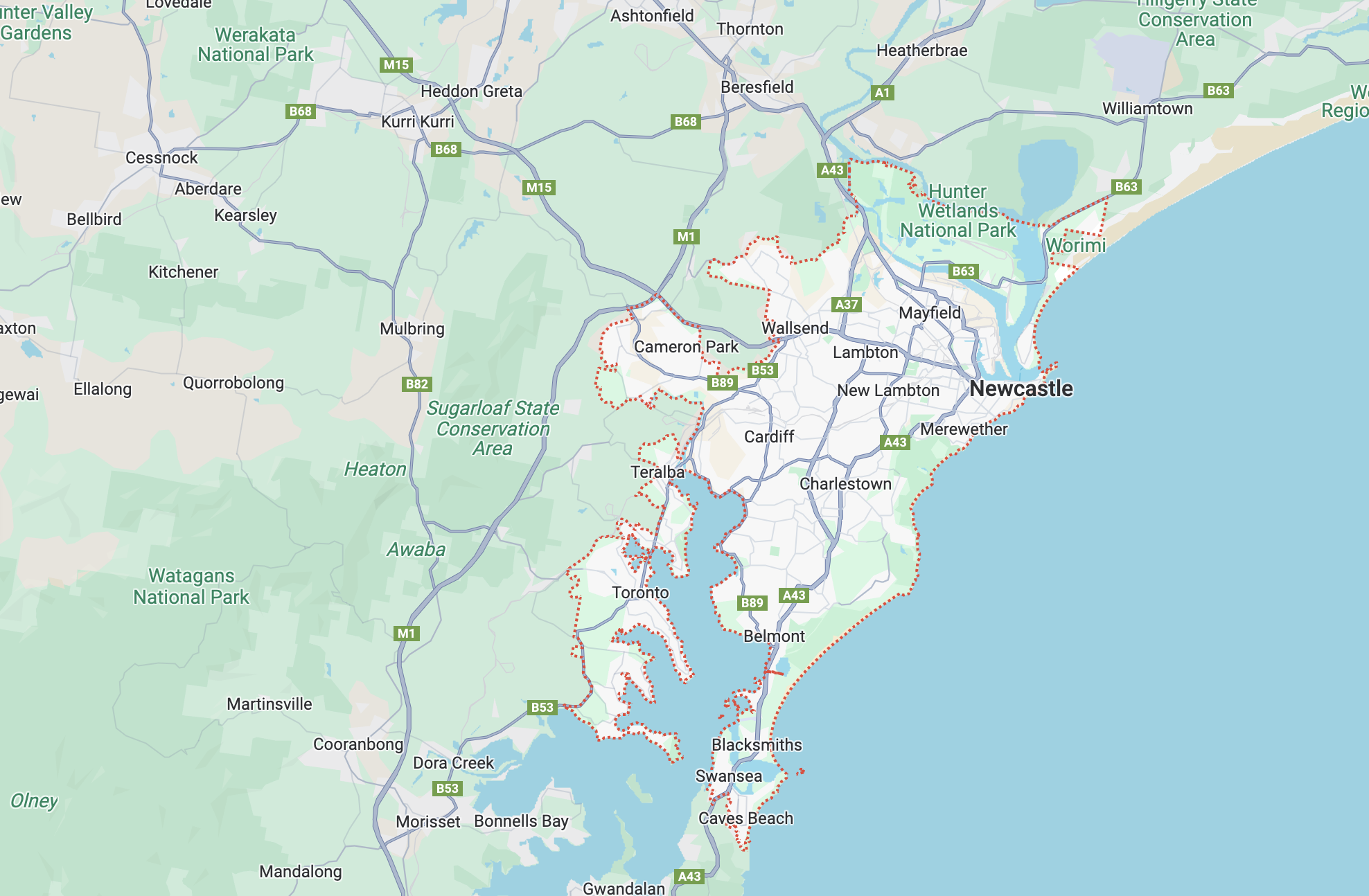 Newcastle Map